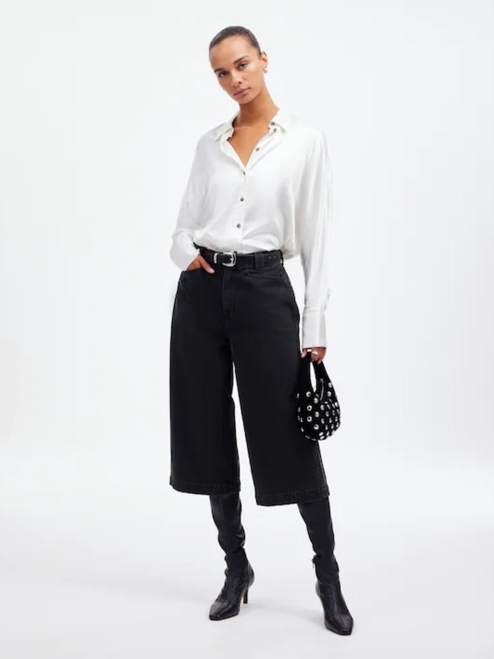 MADEWELL Denim Culottes in Johnston Wash & Rigid Size 26